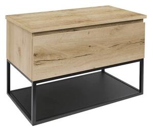 Koupelnová skříňka s krycí deskou SAT B-Way dub mat BWAY80OAKDESK