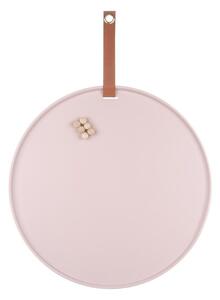 Závěsná kulatá nástěnka včetně popruhu a 6 magnetů Perky růžová 50 cm Present Time (Barva- růžová)