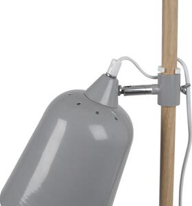 Stolní lampa Wood-like Leitmotiv (Barva - šedá, kov, dřevo)
