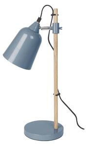 Stolní lampa Wood-like Leitmotiv (Barva - modrá, kov, dřevo)