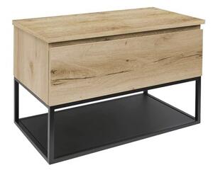 Koupelnová skříňka s krycí deskou SAT B-Way dub mat BWAY100OAKDESK