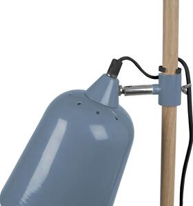 Stolní lampa Wood-like Leitmotiv (Barva - modrá, kov, dřevo)