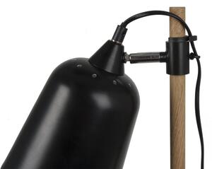 Stolní lampa Wood-like Leitmotiv (Barva - černá, kov, dřevo)