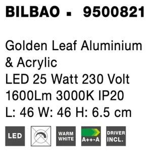 LED stropní svítidlo Bilbao 46 zlaté