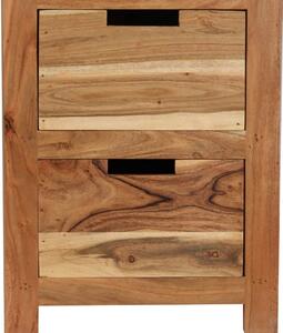 Knihovna z masivního akáciového dřeva - 40x45x175 cm | hnědá