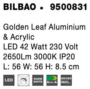 LED stropní svítidlo Bilbao 56 zlaté