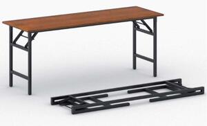 Konferenční stůl FAST READY, 170x50 cm, černá podnož, třešeň