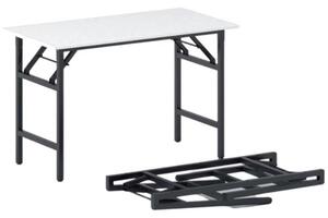 Konferenční stůl FAST READY, 120x60 cm, černá podnož, bílá