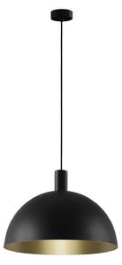 ACB Iluminacion Závěsné svítidlo TIGA, ⌀ 35 cm, 1xE27 15W Barva: Černo-zlatá, Barva montury: Černá