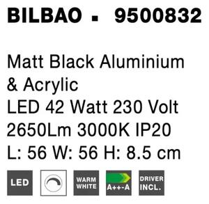 LED stropní svítidlo Bilbao 56 černé