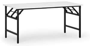 Konferenční stůl FAST READY, 160x80 cm, černá podnož, bílá