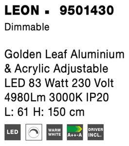 LED lustr Leon 61 zlaté