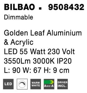 Stropní svítidlo LED se stmíváním Bilbao 90 zlaté