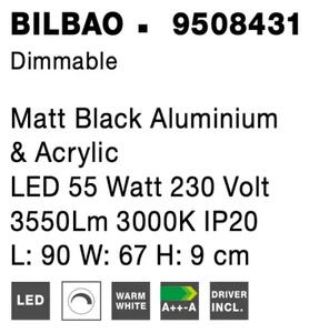 Stropní svítidlo LED se stmíváním Bilbao 90 černé