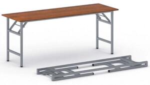 Konferenční stůl FAST READY, 170x50 cm, šedostříbrná podnož, třešeň