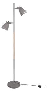 Stojací lampa se 2 žárovky Mingle Leitmotiv (Barva - šedá, stříbrná)