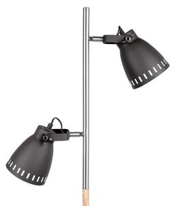 Stojací lampa se 2 žárovky Mingle Leitmotiv (Barva - černá, stříbrná)