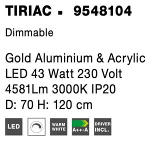 LED lustr Tiriac 70 zlaté