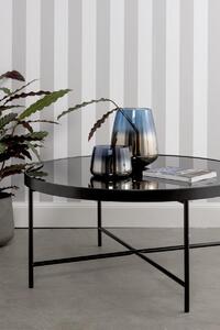 Velký kulatý konferenční černý stolek se skleněnou deskou Smooth XL 82cm Leitmotiv (Barva - černá)