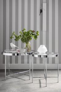 Kulatý stolek s průhlednou skleněnou deskou Smooth Leitmotiv (Barva - chrom, stříbrná)