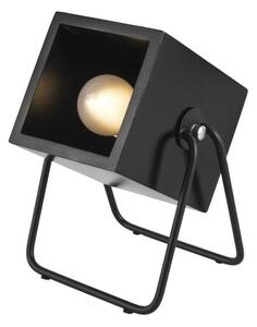 Stolní hranatá dřevěná lampa Hefty Leitmotiv (Barva- dřevo, černá)