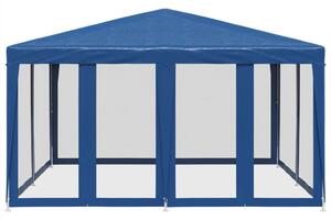 Party stan s 8 síťovanými bočnicemi modrý 4 x 4 m HDPE