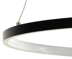 Lustr RING LED 60x92cm Tomasucci (Barva bílá-černá)