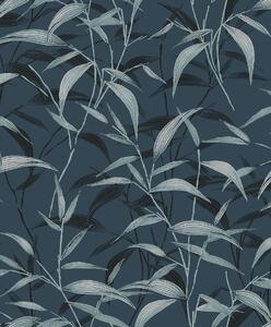 Modrá vliesová tapeta na zeď, bambus, ZEN203, Zen, Zoom by Masureel