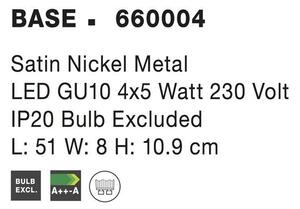 Nova Luce Bodové svítidlo BASE, GU10 4x5W Barva: Rezavá