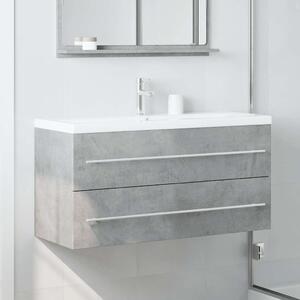 Skříňka pod umyvadlo betonově šedá 100x38,5x48 cm dřevotříska