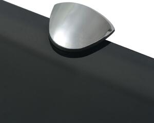 Plovoucí skleněná police - černý | 30x10 cm 8 mm