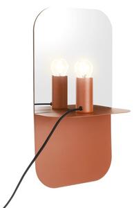 Nástěnná lampa se zrcadlem Plate Leitmotiv (Barva - matná hnědá)