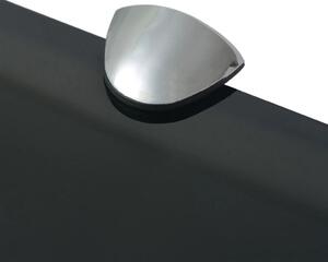 Plovoucí skleněná police - černý | 60x10 cm 8 mm