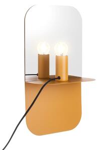 Nástěnná lampa se zrcadlem Plate Leitmotiv (Barva - matná žlutá)