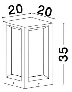 Nova Luce Venkovní sloupkové svítidlo CASTRO, E27 1x12W IP65 Barva: Šedá