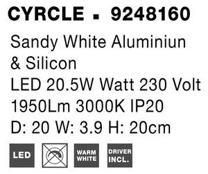 Nova Luce Nástěnné svítidlo CYRCLE, LED 20.5W 3000K Barva: Bílá