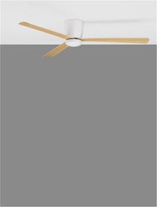 Nova Luce Stropní ventilátor DELL tělo z hliníku, 3ABS dřevěné listy Barva: Bílá