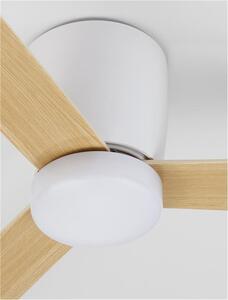 Nova Luce Stropní ventilátor DELL tělo z hliníku, 3ABS dřevěné listy Barva: Bílá