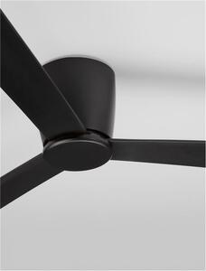 Nova Luce Stropní ventilátor DELL tělo z hliníku, 3ABS dřevěné listy Barva: Černá