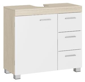 SKŘÍŇKA POD UMYVADLO, bílá, bílá, 70/64/30 cm MID.YOU - Koupelnové série, Online Only