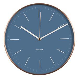 Nástěnné hodiny Minimal 27,5 cm Karlsson (Barva - modrá, měděná)