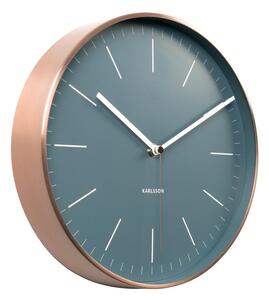 Nástěnné hodiny Minimal 27,5 cm Karlsson (Barva - modrá, měděná)