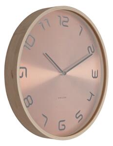 Nástěnné hodiny Bent wood 35 cm Karlsson * (Barva - měděná)