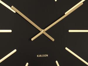 Nástěnné hodiny Maxiemus brass station 60 cm Karlsson (Barva - černá)