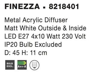 Nova Luce Stropní svítidlo FINEZZA, 45cm, E27 3x12W Barva: Nikl