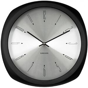 Nástěnné hodiny Aesthetic 30,5 cm Karlsson * (Barva - černá, stříbrná)