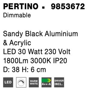 Stropní svítidlo LED se stmíváním Pertino A 38 černé