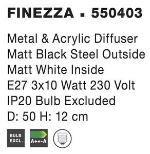 Nova Luce Stropní svítidlo FINEZZA, 50cm, E27 3x12 W Barva: Bílá
