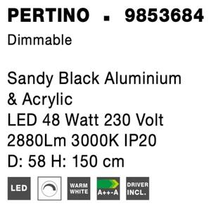 LED lustr Pertino 58 černé