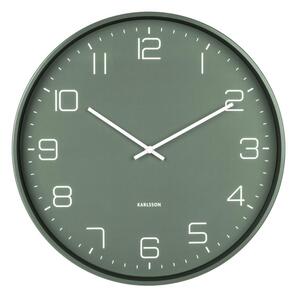 Nástěnné hodiny Lofty 40 cm zelená Karlsson (Barva - matná zelená)